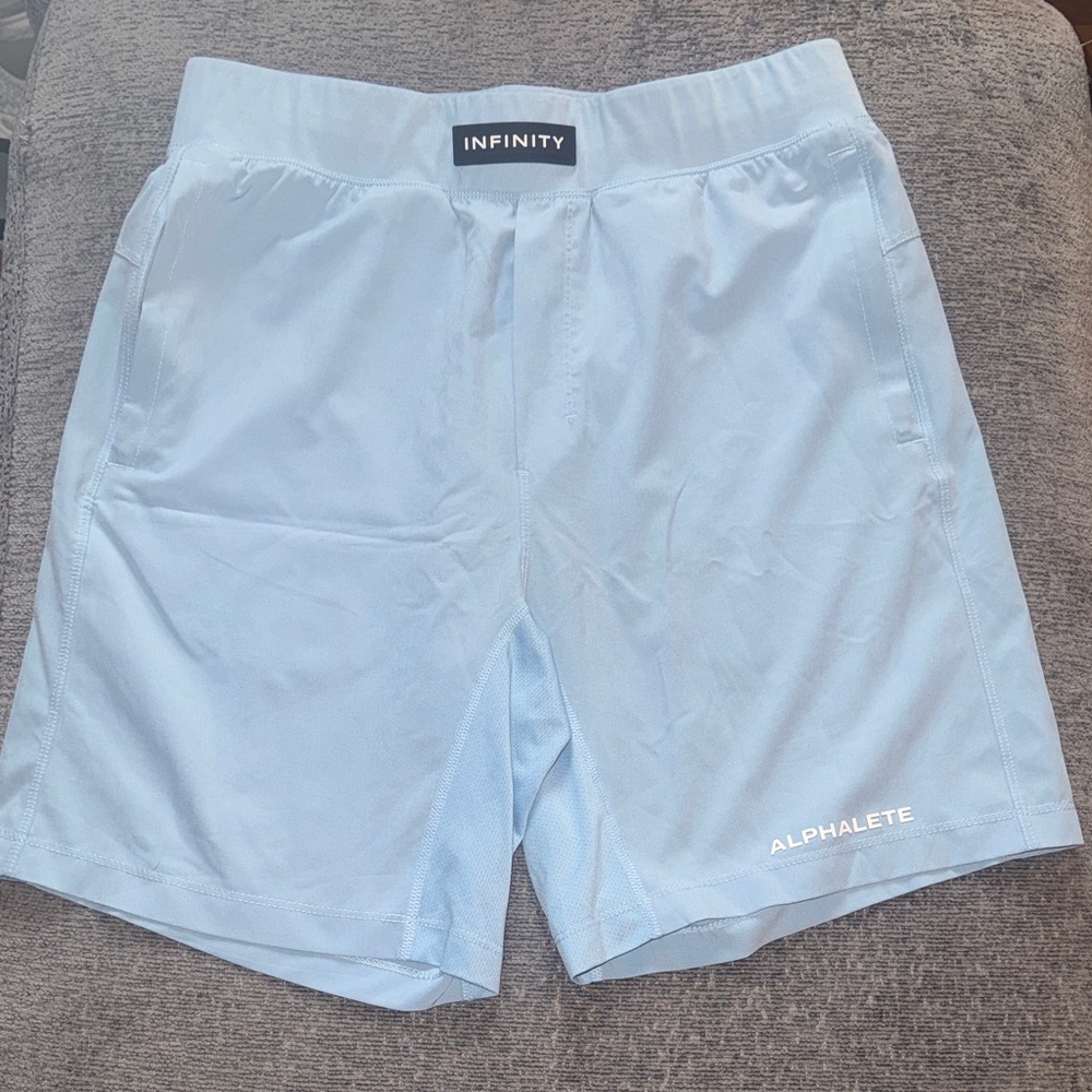 Alphalete Pale Blue Performance Shorts